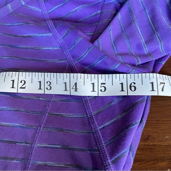 Athleta Size XS Purple Pop Striped Space Dye Long Sleeve Top Athleisure - Picture 8 of 9